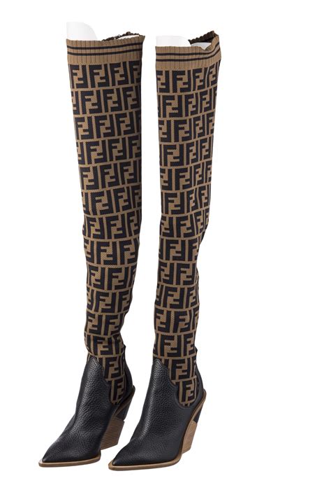 fendi over the knee boots replica|fendi platform knee high boots.